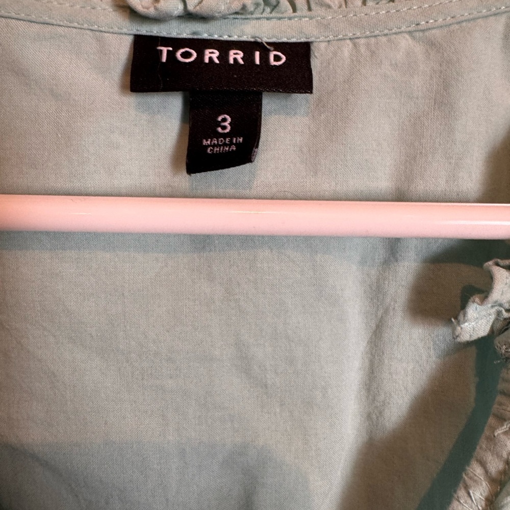 Torrid Light Mint Lace Blouse - Picture 2 of 2